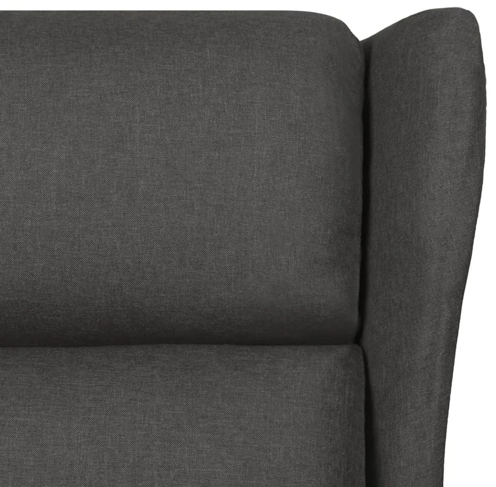 Poltrona de massagens tecido cinzento-escuro