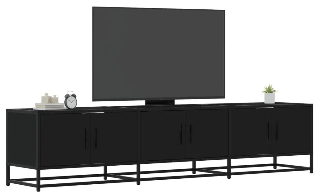vidaXL Móvel de TV 180x35x41 cm derivados de madeira preto