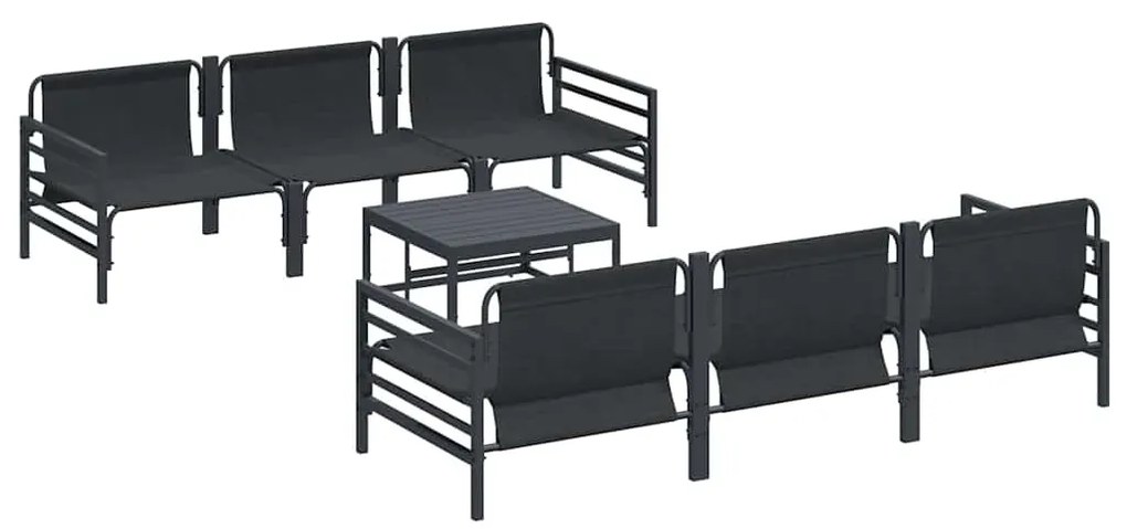 Conjunto de Sofá de Jardim 7 pcs Antracite 70 x 70.5 x 31.5 cm