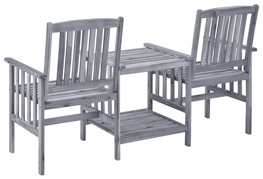Cadeiras de jardim c/ mesa de centro 159x61x92 cm acácia maciça