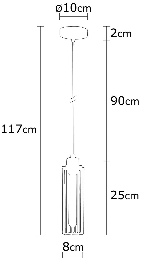 Candeeiro Chandelier Likya – Preto e Bronze – Diâmetro 10 cm, Altura 1