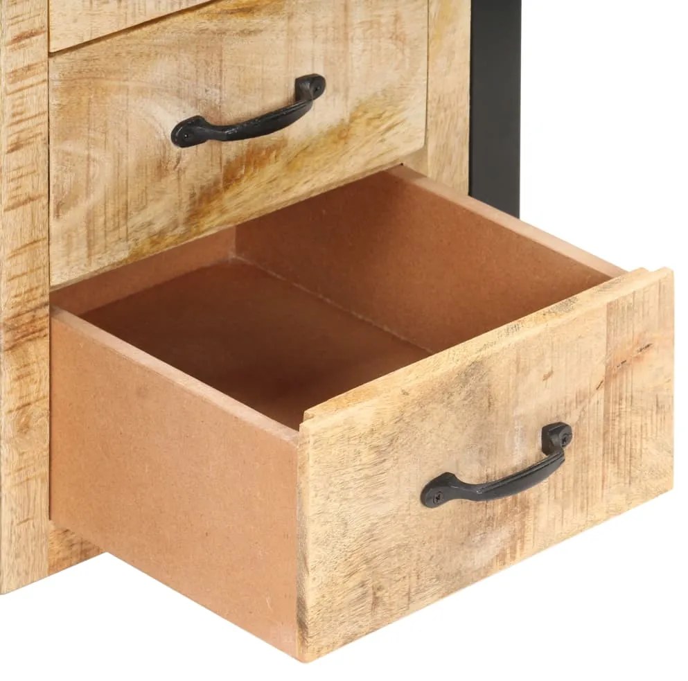 Mesa de cabeceira 40x35x55 cm madeira de mangueira maciça
