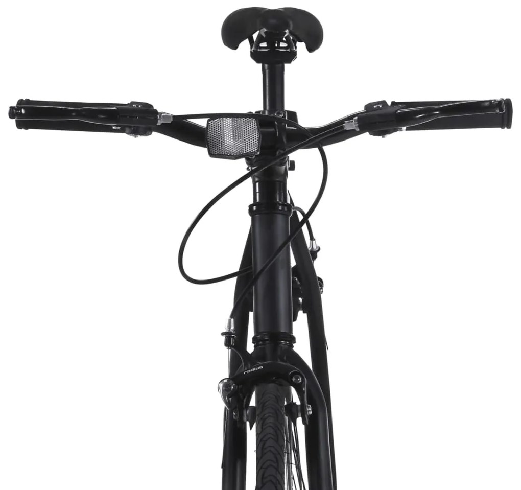 Bicicleta de mudanças fixas 700c 59 cm preto e verde