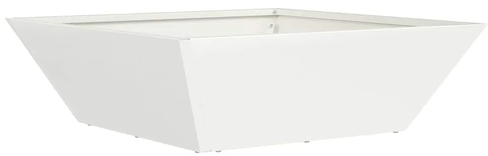 Cachepô Jardim Branco 50x50x15 cm Aço