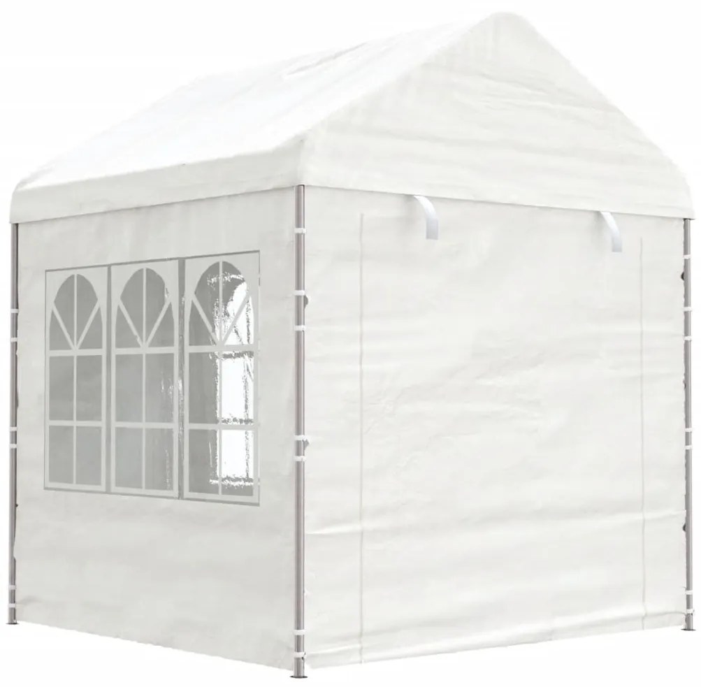 Tenda de Eventos com telhado 6,69x2,28x2,69 m polietileno branco