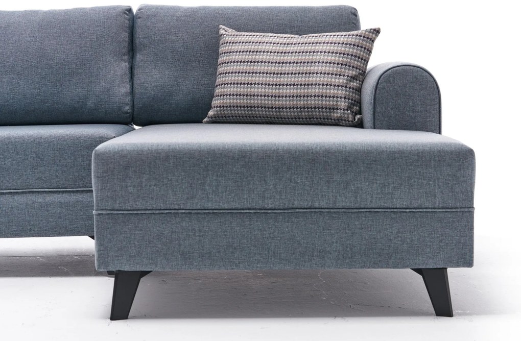 Sofá-Cama de Canto Belen – Azul – 300x78x202 cm