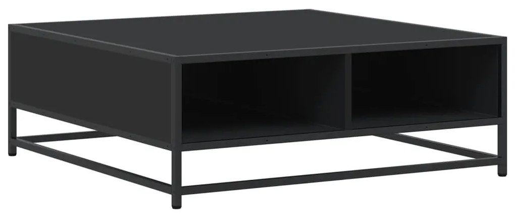 Mesa de centro 80x80x30 cm derivados de madeira/metal preto