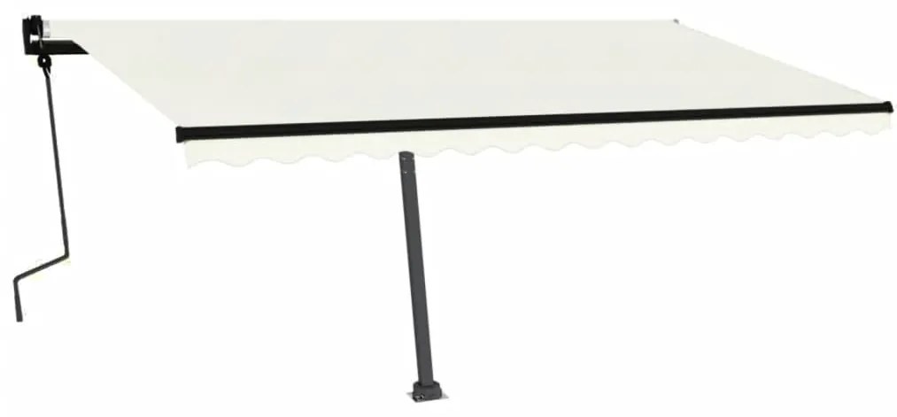 Toldo retrátil manual independente 450x300 cm cor creme