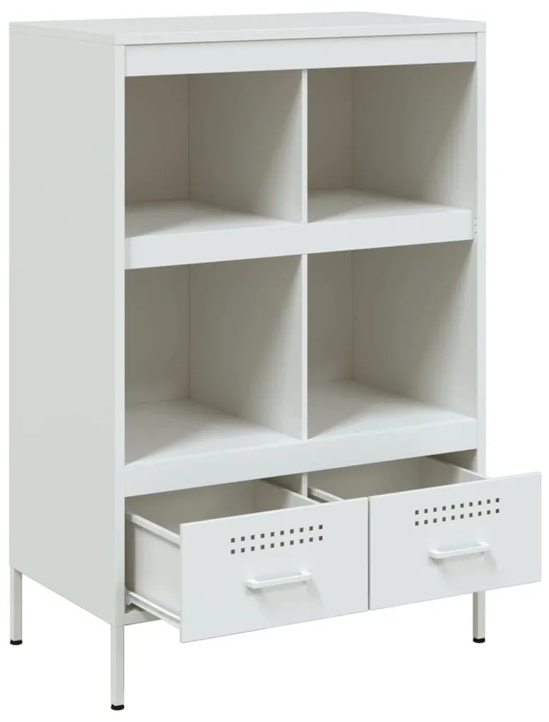 Móvel alto 68x39x101,5 cm aço branco