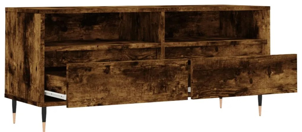 Móvel p/ TV 100x34,5x44,5 cm derivados madeira carvalho fumado