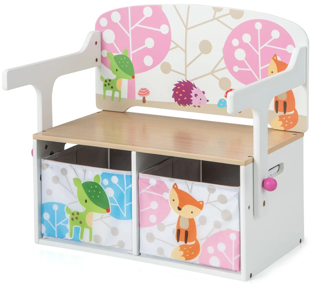 Casa de brinquedo interna estilo Montessori com compartimento de armazenamento e tapete para crianças de 2 a 6 anos - bege