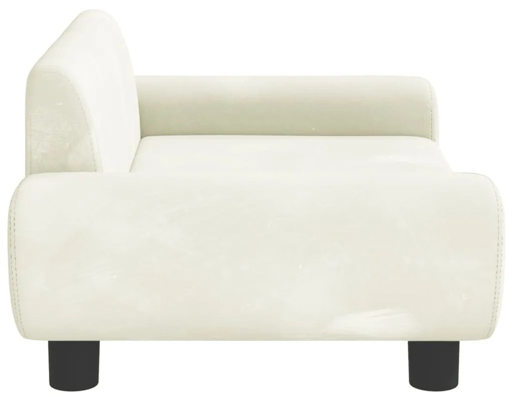 Cama para cães 70x45x33 cm veludo cor creme