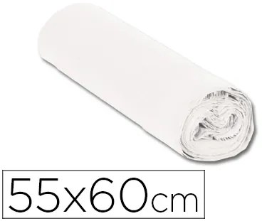 Saco de Lixo Domestico Branco com Auto Fecho 55 X 60 cm Rolo de 15 Bolsas