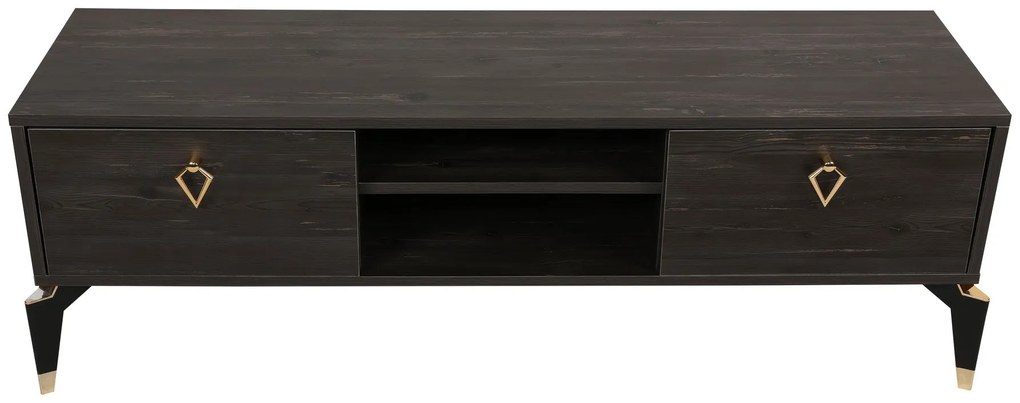 Móvel TV Posh – Castanho Escuro – 143x47x40 cm