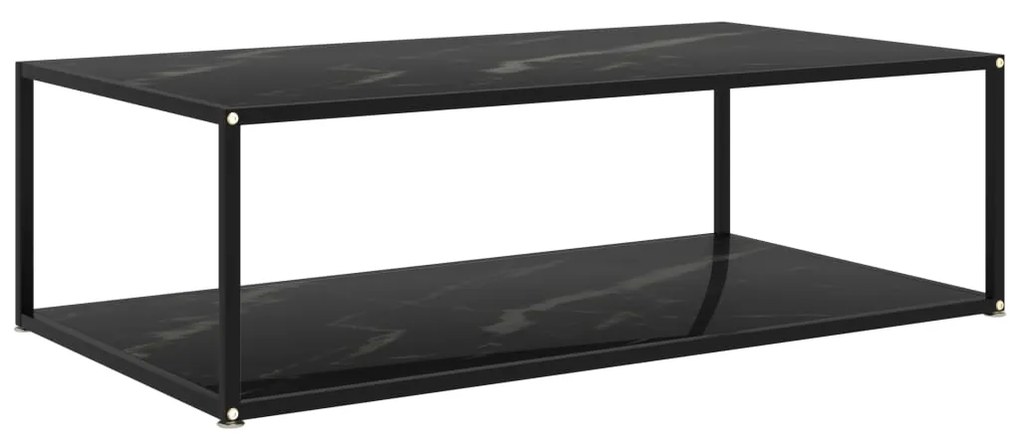 vidaXL Mesa de centro 120x60x35 cm vidro temperado preto