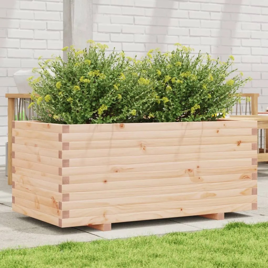 vidaXL Vaso/floreira de jardim 110x60x49,5 cm madeira de pinho maciça