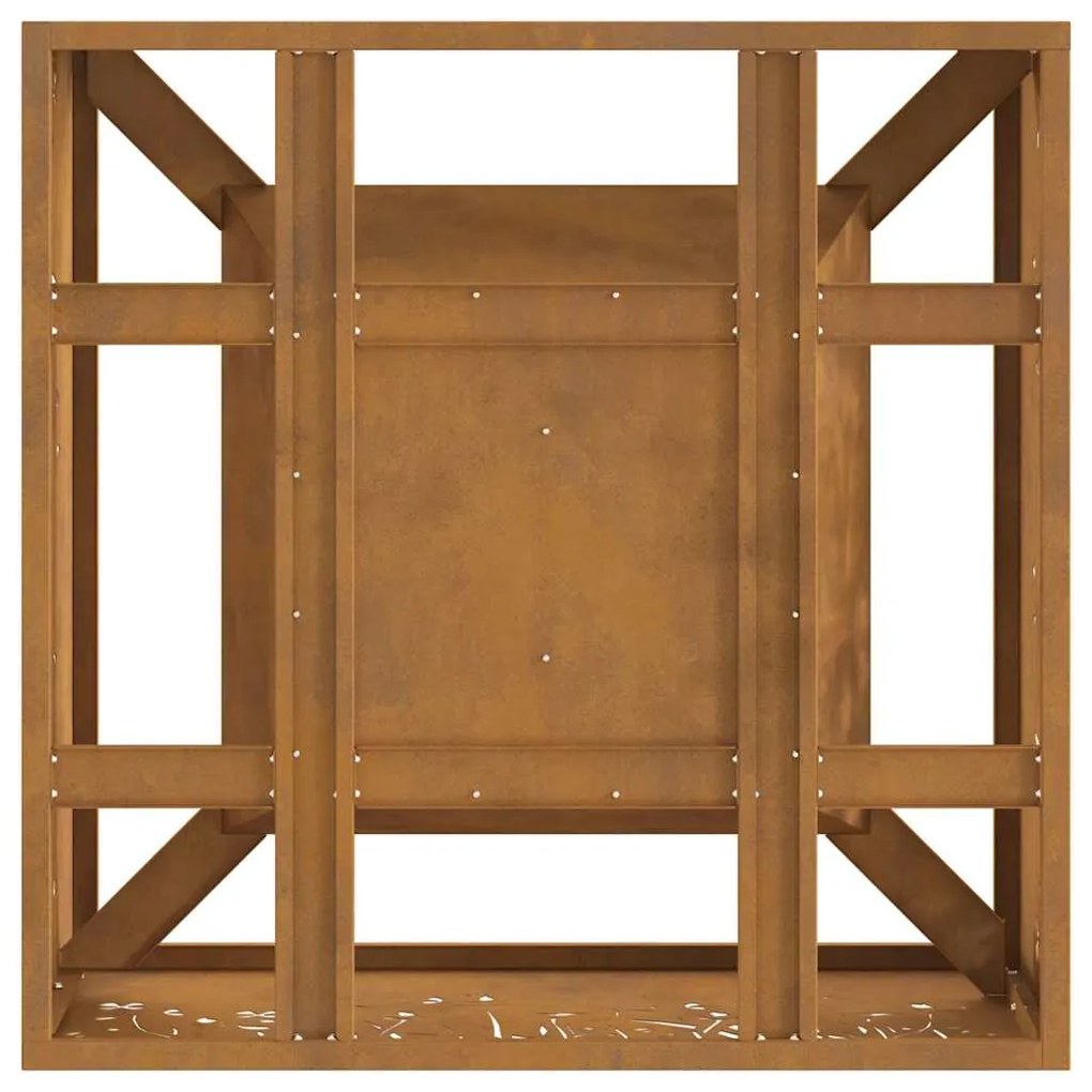 Fogueira vidaXL Quadrada 60x60x30 cm Aço Corten
