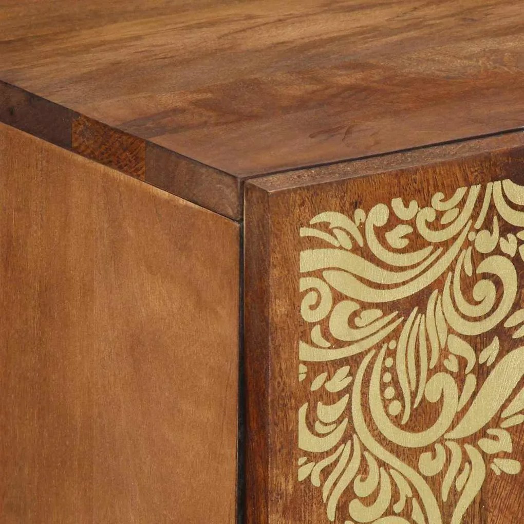 Buffet Castanho mel Madeira de acácia maciça 60 x 33 x 75 cm