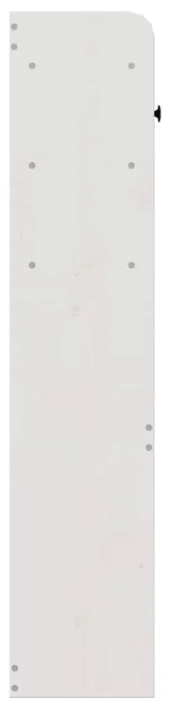Cabeceira com arrumação 140 cm madeira de pinho maciça branco