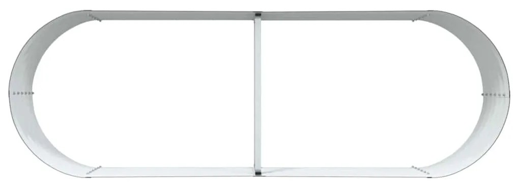 Canteiro Elevado para Jardim Castanho vidaXL 240x80x44 cm em Aço Galva