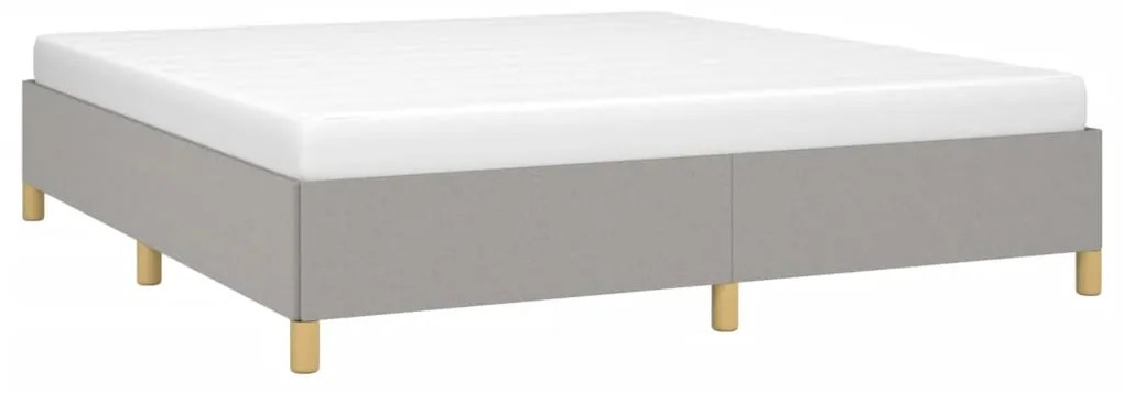 Estrutura de cama 180x200 cm tecido cinza-claro