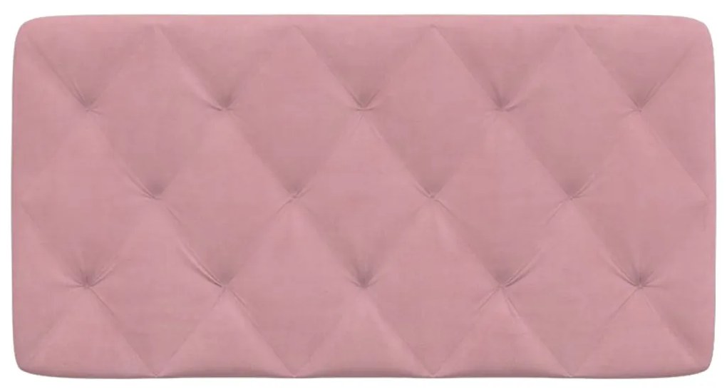 Almofadão de cabeceira 100 cm veludo rosa