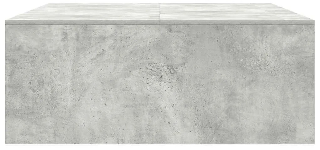 Mesa de centro com gavetas 100x100x40 cm cinzento-cimento