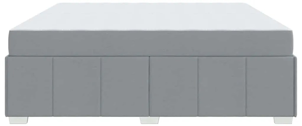 Estrutura da Cama Cinzento-claro 200 x 200 cm tecido