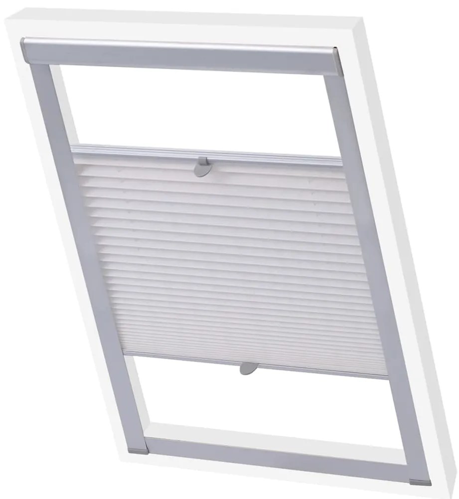 vidaXL Persiana plissada branco SK06