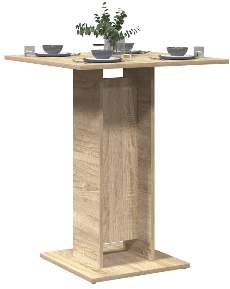 Mesa de bistrô 60x60x75 cm derivados de madeira carvalho sonoma