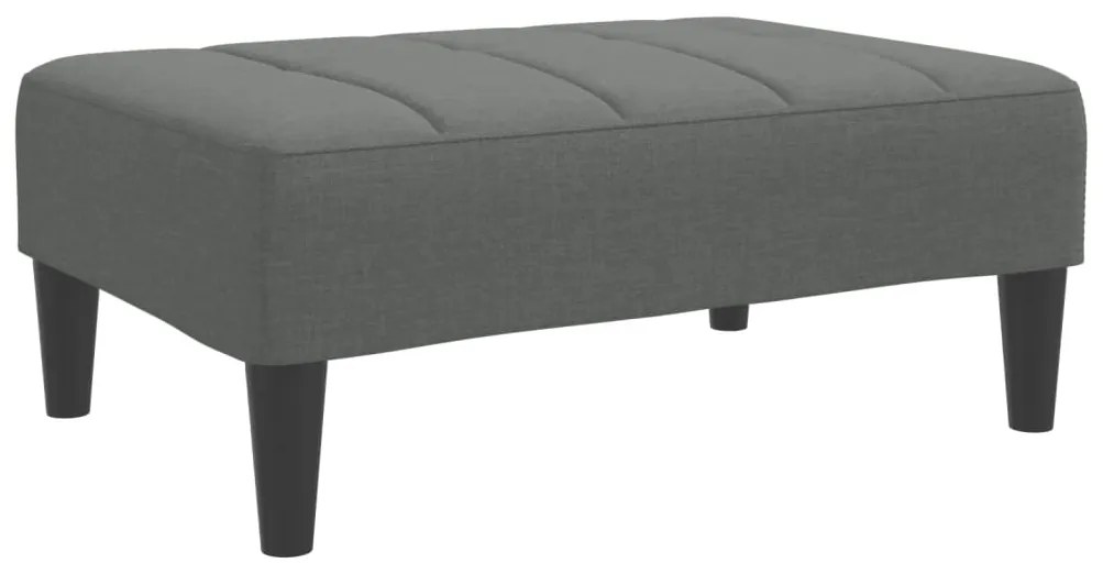 Sofá-cama de 2 lugares c/ apoio de pés tecido cinzento-escuro