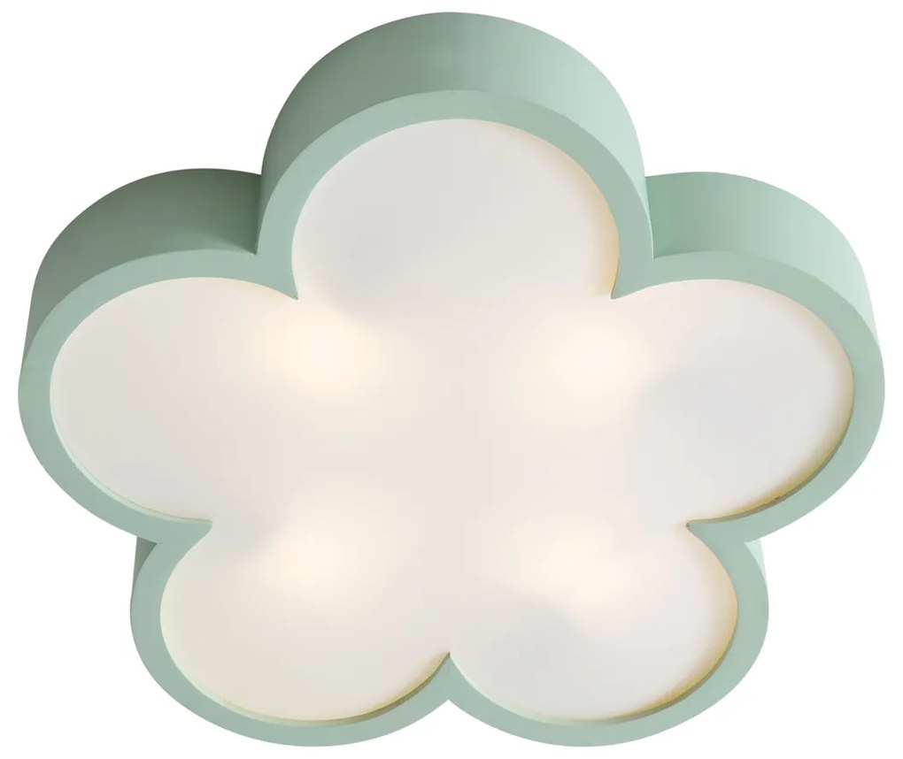 Plafon para crianças verde com branco - Lucille Para crianças