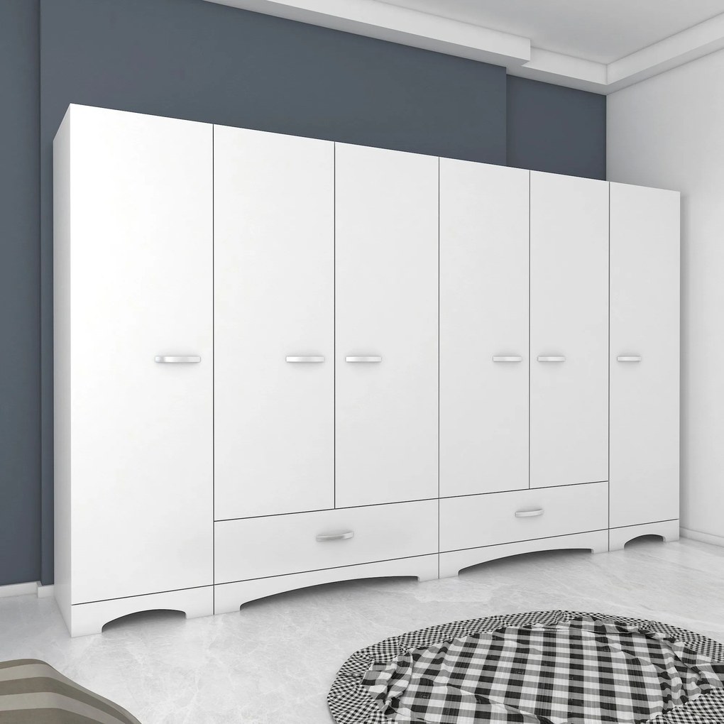 Roupeiro F4 – Branco – 243x181x47,6 cm