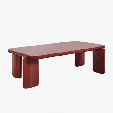 Mesa De Centro Retangular 120x60 Cm Em Mdf Ginebra Vinho Tinto - Sklum