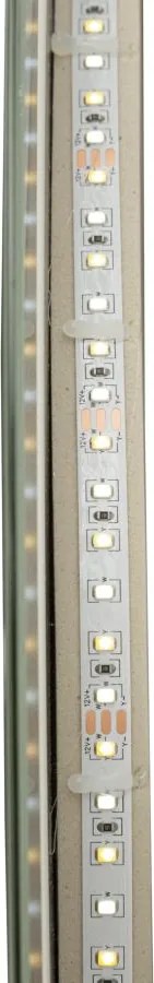 ESPELHO DE PAREDE LED OVAL 60X3,5X80 CM (3 CORES DE LUZ) PRATEADO