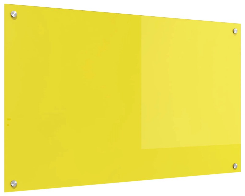 vidaXL Proteção de Cozinha Amarelo 100 x 60 x 0,6 cm vidro temperado