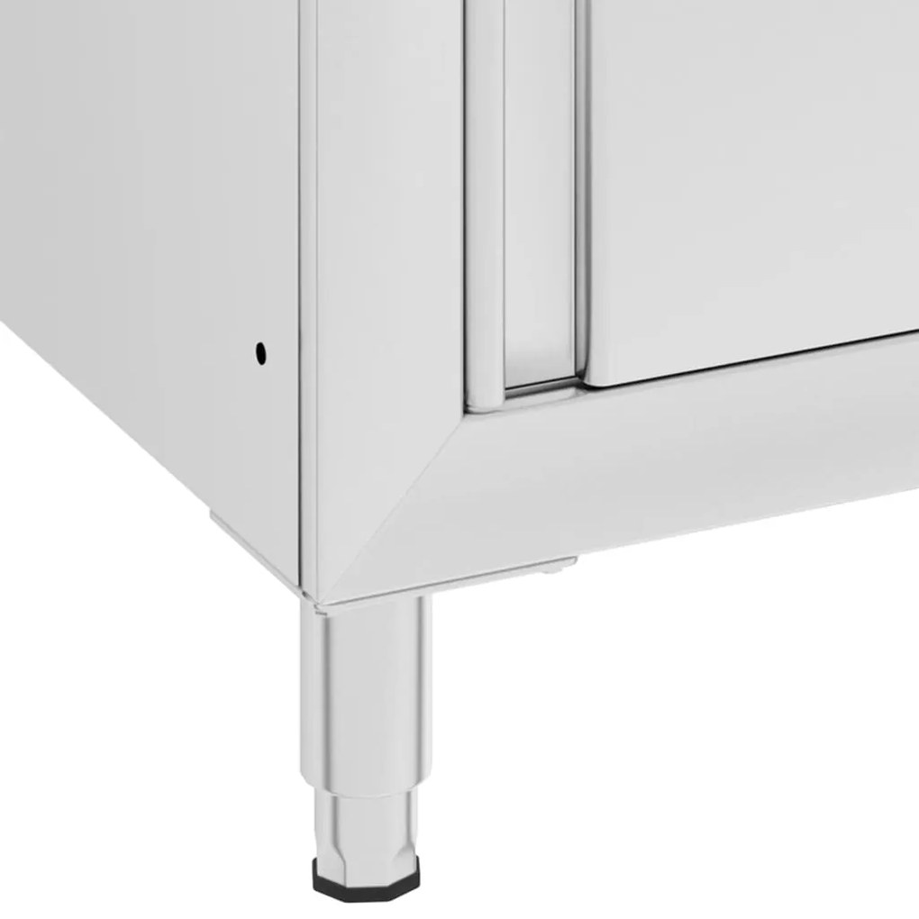 Armários de cozinha comerciais 2 pcs aço inoxidável