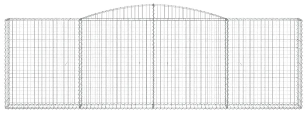 Cestos gabião arqueados 8pcs 400x30x120/140cm ferro galvanizado