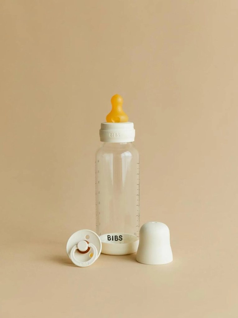 Biberão em vidro 240 ml BIBS marfim