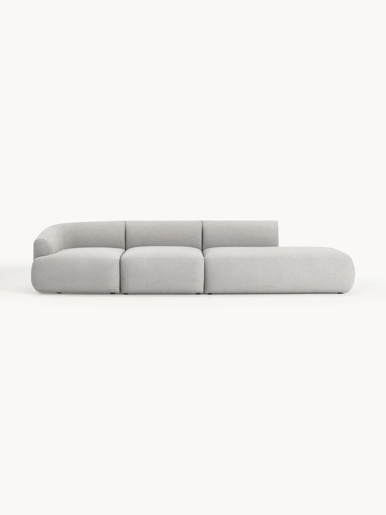 Módulo chaise longue XL em bouclé Sofia