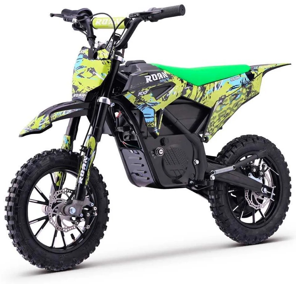 Mini moto elétrica para crianças 550W ROAN RXF (24V-12AH) 10/10 Verde
