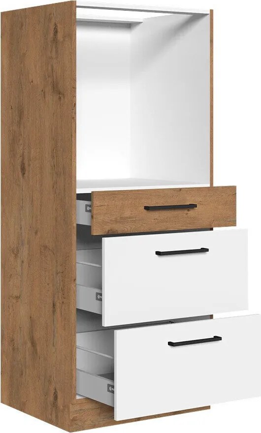 Armário modular para eletrodomésticos de encastrar Wood Dark 125