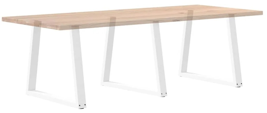 Pernas para mesa de jantar em V 3 peças, branco, 80x(72-73,3) cm, aço