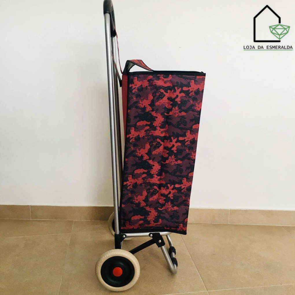 Carrinho para Compras | Vermelho &amp; Preto &amp; Castanho