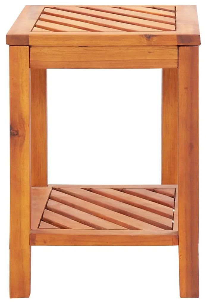 Mesa lateral em madeira de acácia maciça 45x33x45 cm