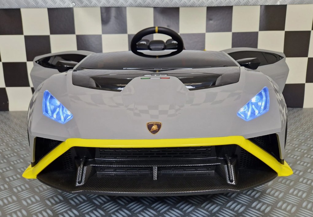 Carro eletrico bateria crianças 12V Lamborghini Huracan STO drift Cinzento