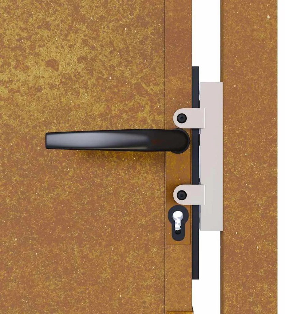 Portão de jardim 105x155 cm aço corten
