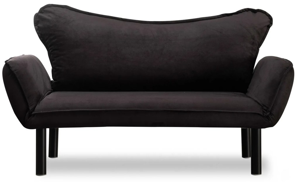 Sofá-Cama de 2 Lugares Chatto – Preto – 150x70x75 cm