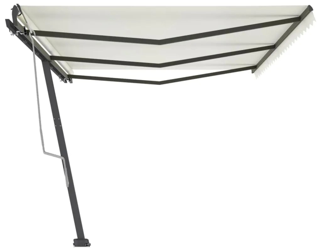 Toldo retrátil manual independente 600x300 cm cor creme