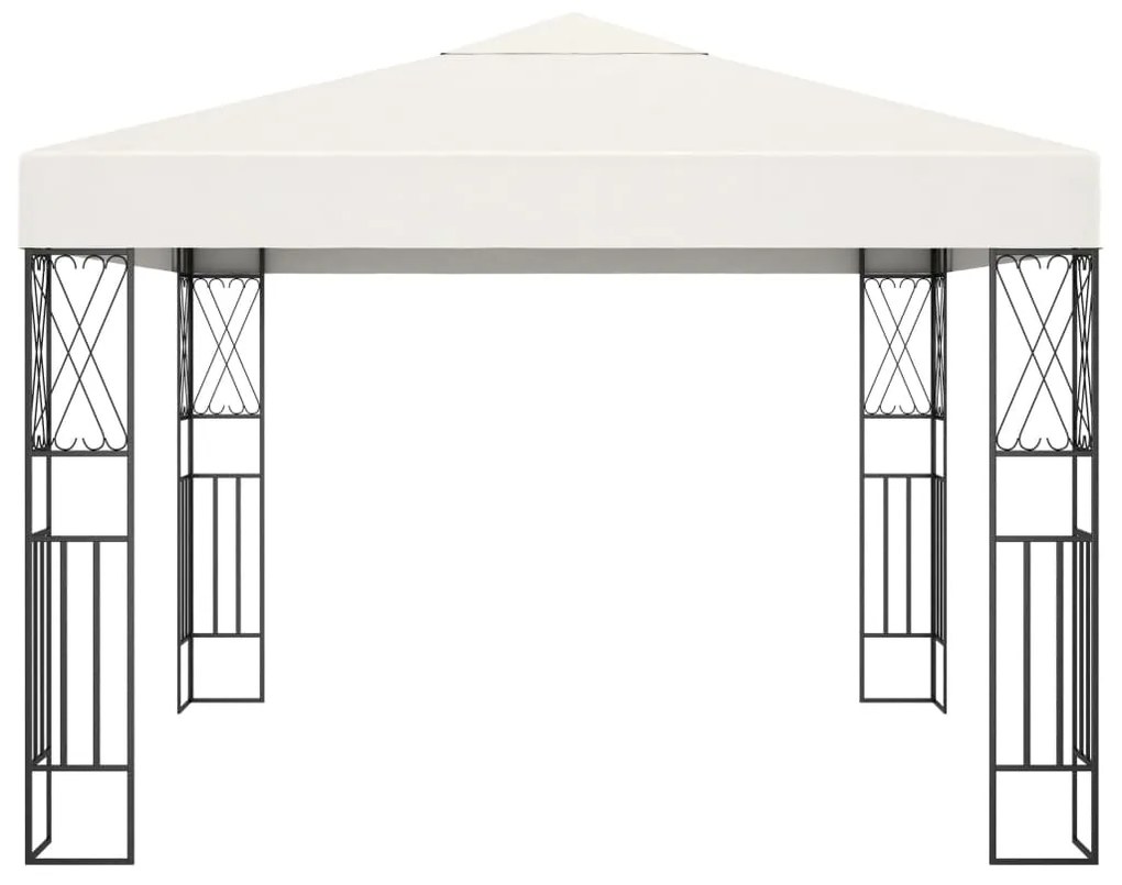 Gazebo 3x3 m tecido creme